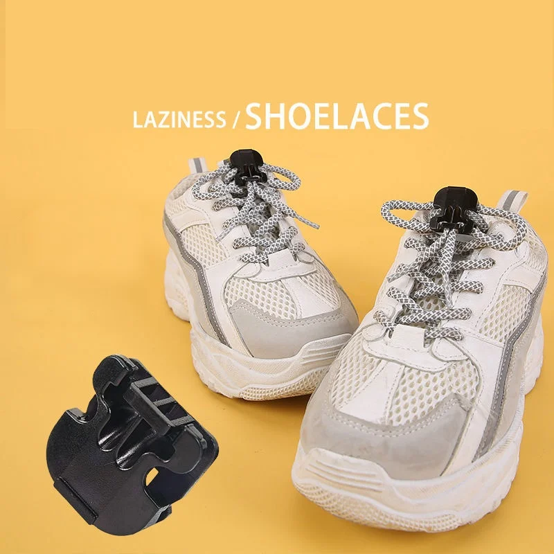 2Pcs Lazy No-tie Shoelace Locks Special No Tie Shoelace Lacing Sneakers  Quick Shoe Lace Locks