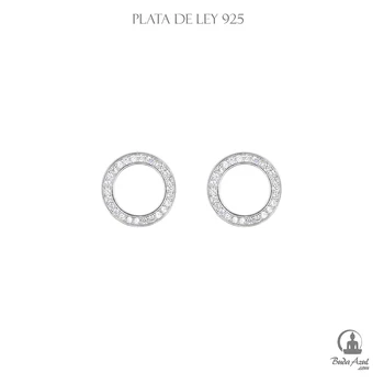 

Pendientes Plata de Ley 925 CIRCULO CIRCONITAS Joyería Silver C370