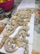 Decorative Furniture Figurines-Crafts Appliques-Frame Corner Wood Carved Wall-Door Floral