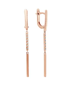 

Gold earrings with diamonds sunlight sample 585