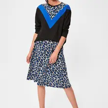 Trendyol разноцветный леопардовый узор трикотажная юбка TWOAW20ET0361