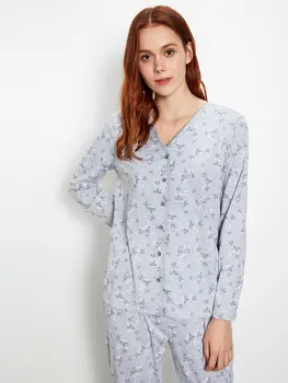

Flower Pattern Cotton Pajamas set
