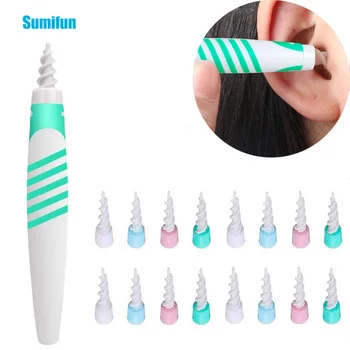 

Sumifun Ear-pick Cleaner with 16 tips Spiral Ear Cleanning Tools Flexible Pain Free Scoop Cleaner Earwax Removal Ear Care C1918