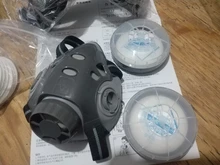 Mascarilla de seguridad para carpintero, protector para pulidora, a prueba de polvo y con 10 filtros nuevo, máscara respiratoria antipolvo con filtro dual