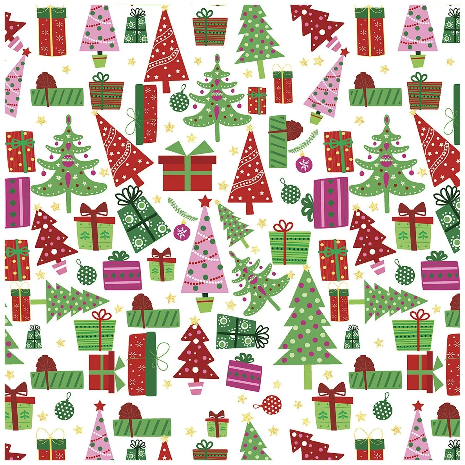 Бумага упаковочная Феникс Презент с декоративным рисунком 70*100см 80г/м2 79412