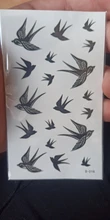 Temporary-Tattoo-Sticker Foot-Hand Bird Flash-Tatoo Swallow Fake Tatto Waterproof Kids