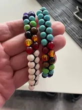 7 Chakra de roca de Lava pulsera de 8mm de doble capa fila ajustable Unisex piedra de Yoga sanación energética pulseras de piedra regalo de Navidad