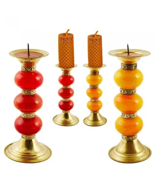 

Resin Candle Holder - 3 Balls - 2 Colors - Quality
