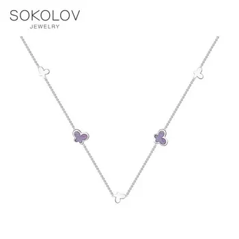 

Necklace SOKOLOV Silver fashion jewelry silver 925 women's male