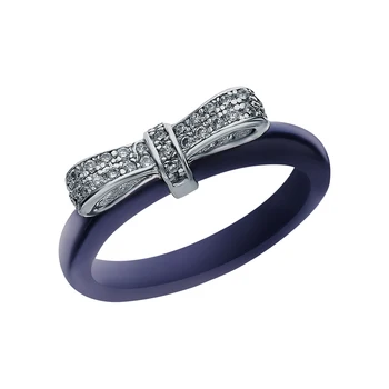 

Silver ring with ceramics and cubic zirconia sunlight sample 925
