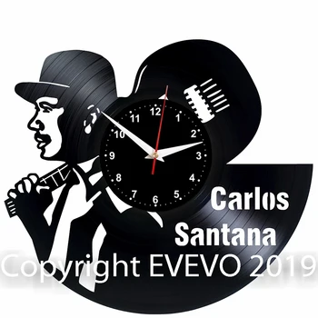 

Carlos Santana Wall Clock Vinyl Vinyl Record Retro Clock Handmade Vintage Gift Style Room Home Decorations Great Gift