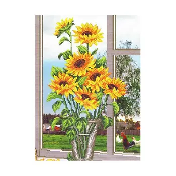 

01/B set for embroidery with beads 'матренин posad' 'Sunshine on the window, '37*49 cm