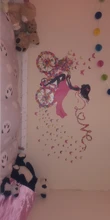 [shijuekongjian] Fairy Girl Wall Stickers Vinyl DIY Butterflies Flowers Mural Decals