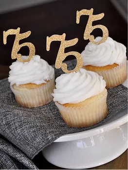

Personalize glitter Number Cupcake Toppers in any Number from 1-999 CHOOSE YOUR NUMBER Custom Number Cupcake Toppers