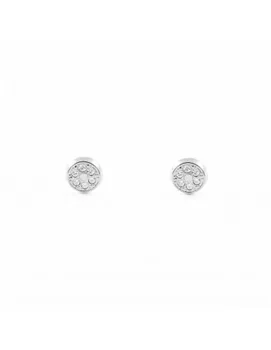 

Baby earrings or Girl White Gold Round