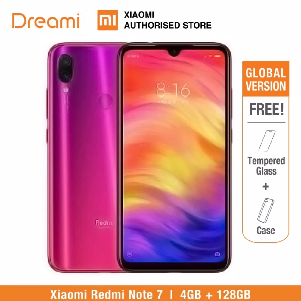 Red 128GB Глобальная версия Redmi Note 7 128 GB rom 4 GB ram(абсолютно новая и герметичная коробка) официальная rom, note7 128 gb - Цвет: Red 128GB