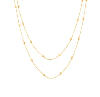 

Rose Gold Plated Scatters Double Layer Necklace Jewelry 925 Sterling Silver