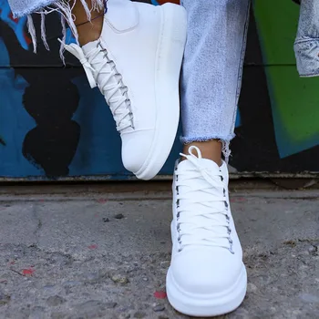 

White Women Casual Sneaker For Women's Casual Comfortable Flexible Fashion Leather Wedding Orthopedic Walking Shoe Sport Shoe