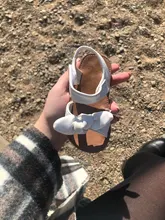Zapatos antideslizantes informales con nudo de mariposa para bebé, sandalias de playa con punta abierta de princesa, para niño pequeño, Chico, Verano