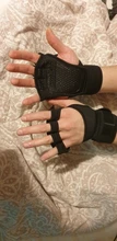 Guantes antideslizantes para gimnasio para hombre y mujer, 1 par, antigolpes, para entrenamiento de levantamiento de pesas, medio dedo, ciclismo de montaña