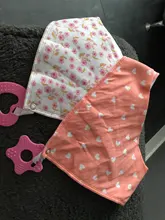 2 unids/lote bebé Bandana Baba Baberos y juguetes para la dentición con 100% de algodón orgánico Super suave y absorbente Unisex Baberos para recién nacido