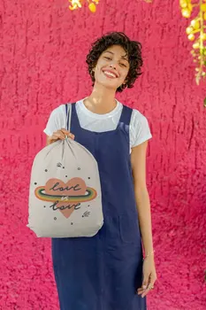 

Angemiel Bag Love Is Love Heart And Rainbow Cloth Backpack