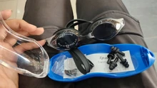 Gafas de natación ópticas + rx-rx graduadas, gafas de natación para adultos y niños, diferente fuerza, cada ojo con tapones para los oídos gratuitos