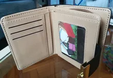 Cartera de moda para mujer, billetera corta, bolso de mano con huecos, monedero de cuero PU, tarjetero