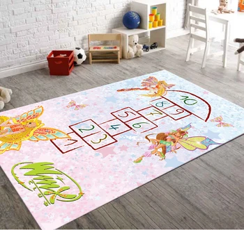 

Winx Themed Hopscotch Patterned Carpet ,Non Slip Floor Carpet,Teen's Carpet,Turkish Rug