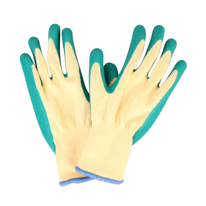 Рабочие перчатки мужские GMG CE сертифицированные EN388 полиэстер латекс Crinkle резиновые перчатки рабочие защитные перчатки для рук