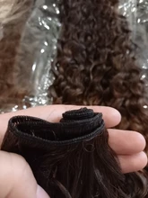 Anjo Plus RYLAI-extensiones de pelo rizado mechones, pelo sintético, 300g, para cabeza completa, 26-30 pulgadas, negro, marrón, degradado