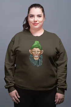 

Angemiel Wear Who Listens to Music Chimpanzee Green Women Sweatshirts