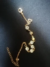 Es de cristal de moda tobilleras para mujer oro Color plata bohemio tobillera correa brazalete EN el pie de la pierna pulseras joyas de bohemia