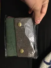 Cartera corta de tela de algodón para mujer, monedero multifunción de gran capacidad, color gris y azul, 2020