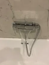 Bathroom Tub Faucet Single Handle Waterfall Spout Mixer Tap with Hand Shower Wall Mounted
