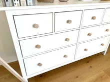 Wooden Cabinet Wardrobe-Knobs Drawer-Handle Furniture Hardware Round Natural for 8/12pcs