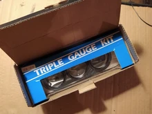 Kit de tres relojes medidores para auto, accesorio indicador de temperatura de aceite, temperatura de agua y presión de aceite, 52 mm, sensor 3 en 1