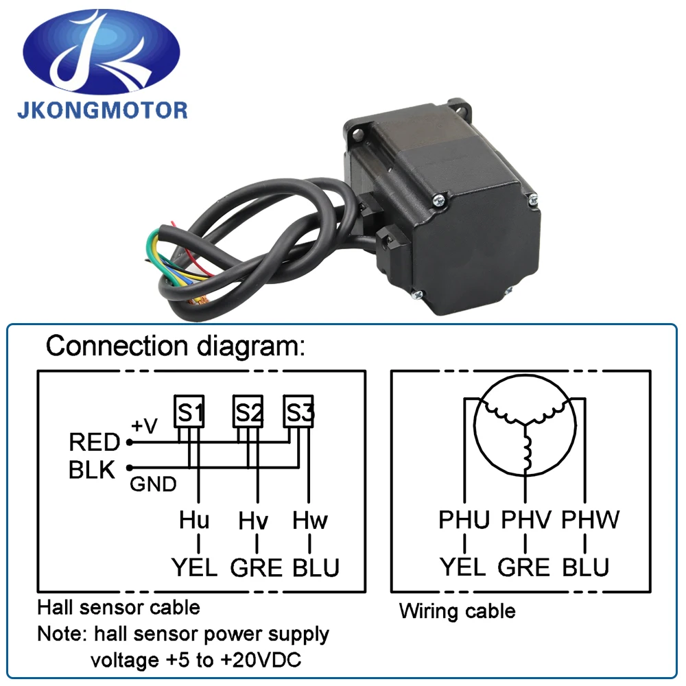 12V 150W Brushless DC Motor, 0.48 Nm, 3000 rpm, 15.6A