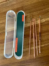 4 unids/set Blackhead Comedone acné aguja removedor de Clip grano cuchara para herramienta para cuidado de la piel Facial agujas Facial limpiador de poros