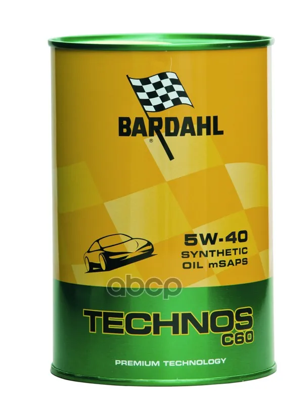 Bardahl 5w40 Sn/Cf C60 Technos Msaps 1l(Специализированное Синт. Моторное Масло