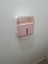 Toilet-Paper-Holder Tray Storage-Box Bathroom Shelf Waterproof Towel Wall-Mounted Plastic
