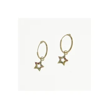 

Gold hoops with star