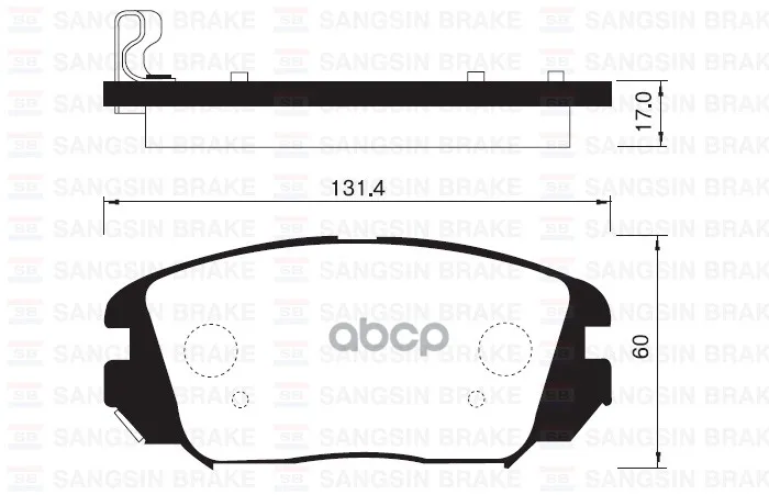Колодки Тормозные Hyundai Sonata V(Nf)/Kia Opirus 05- Передние Sangsin Brake Sp1182 Sangsin brake арт. SP1182