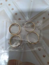 5 unids/set nuevo de moda de oro rayo onda Anillos anillo de dedo ajustable para mujeres chica regalos de Anillos Mujer anillo de la joyería