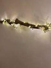 Tiny leaf garland fairy light decor LED Copper Wire string lights for Wedding forest