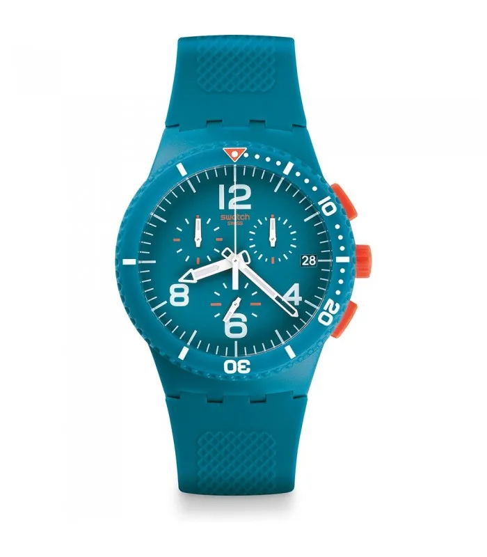 Часы Swatch NEW CHRONO PLASTIC PATMOS 42 мм SUSN406