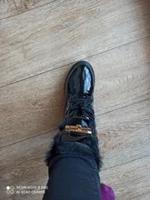 Ankle-Boots Sneakers Warm-Shoes High-Top Women Winter Short Black/sliver LEOSOXS No 