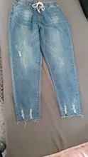 Pantalones vaqueros de talla grande para mujer, L-8XL holgados de marca europea y americana, holgados, bombachos, con cintura elástica