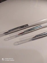 ROSALIND 3 unids/lote blanco cepillo para uñas de Gel UV polaco cepillos suaves para manicura pequeño pintura patrón con forma de uña de uñas de arte