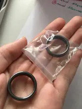 Anillos planos de hematita, joyería de calidad AAA, 6 mm de ancho, 1 unidad, HR1002